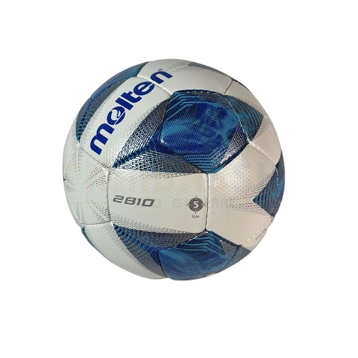 ลูกฟุตบอล F5A2810 เบอร์5 ลูกฟุตบอลหนัง PU หนังเย็บ ใช้แข่งขัน (สีขาว-น้ำเงิน)